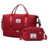 Women's Polyester Quilted Duffel Bag Set, Multiple Colors,