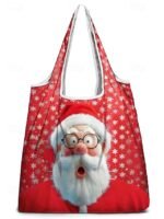 Women's Christmas Foldable Shopping Bag - Multiple Santa - Image 17