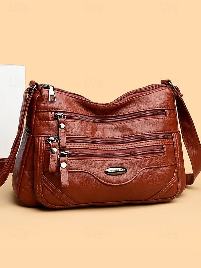 xojiuh1744785191963 Women's Crossbody Bag Shoulder Bags PU Leather Office - Image 1