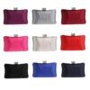 Women's Satin Evening Clutch Bag – Elegant Purple Purse