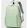 Unisex White Waterproof Laptop Backpack with Padded Compartment,