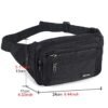 Men's Black Nylon Travel Fanny Pack, Multi - Pocket Waist