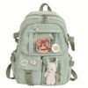 Cute Transparent Pocket Backpack Waterproof with Plush Toy -