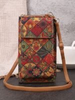 Women's Vintage Boho Phone Crossbody Bag with Adjustable