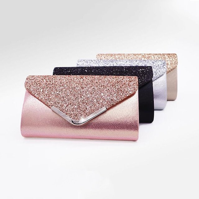 yzrsct1623823102584 Women's Sliver Glitter Clutch Purse with Chain Strap for - Image 1