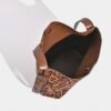 70Pcs Women's Suede-Like Faux Leather Tote with Leopard print