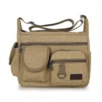 Men's Multi-Pocket Canvas Crossbody Messenger Bag – - Image 8