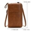 Women's Vintage Faux Leather Crossbody Wallet with Zipper,