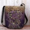 Women's Velvety Polyester Shoulder Bag, Featuring Life Tree