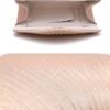 Champagne Glitter Evening Clutch Bag with Pleated Design –